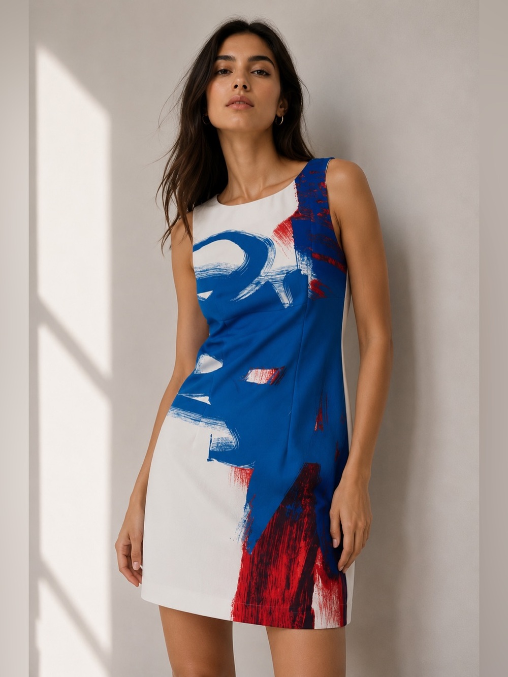Milly abstract tank top career dress